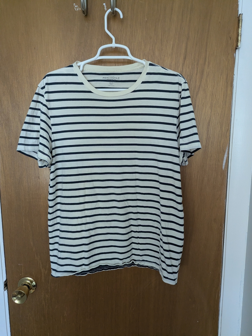 100% Cotton | Striped Crewneck T-Shirt